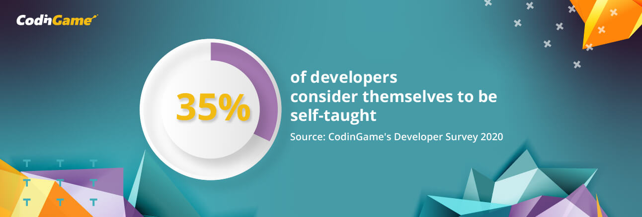 1 in 3 developers consider themselves to be self-taught