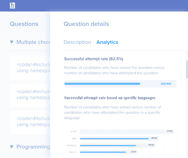 HackerEarth interface