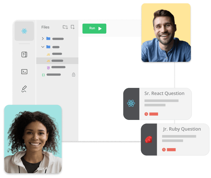 CoderPad Interview supports multi-person interviewing in an online code editor